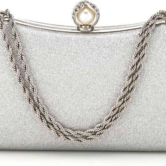 Handbags - Pearl Clutch Purse for Women Evening Bag Wedding Party Shoulder Bag